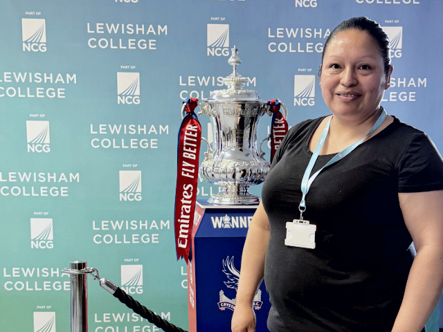 Student with The FA Cup